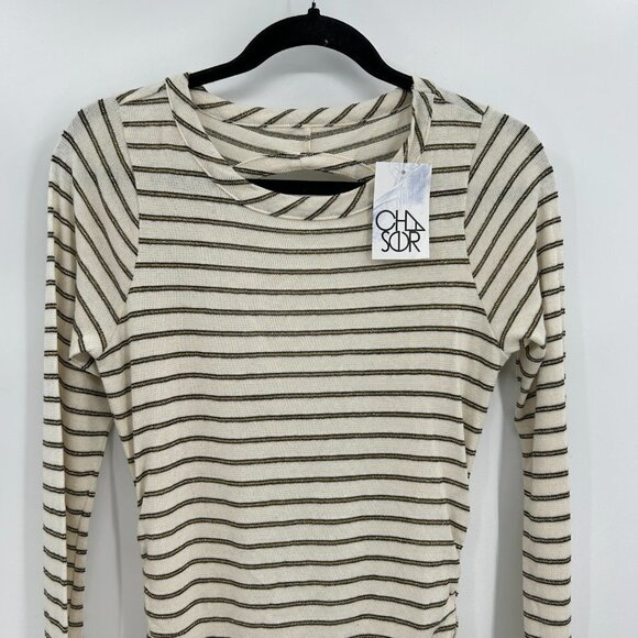 NWT CHASER Flawed Vanilla Shirred Vent Back Tee Shirt Bodycon Mini Dress Medium - Picture 3 of 8